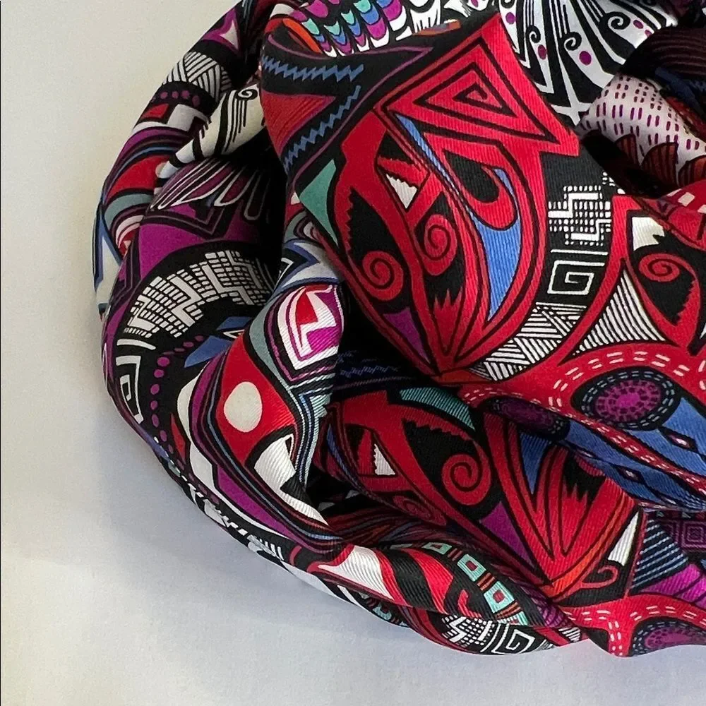 PINEDA COVALI. Vibrant Multicolor silk Scarf